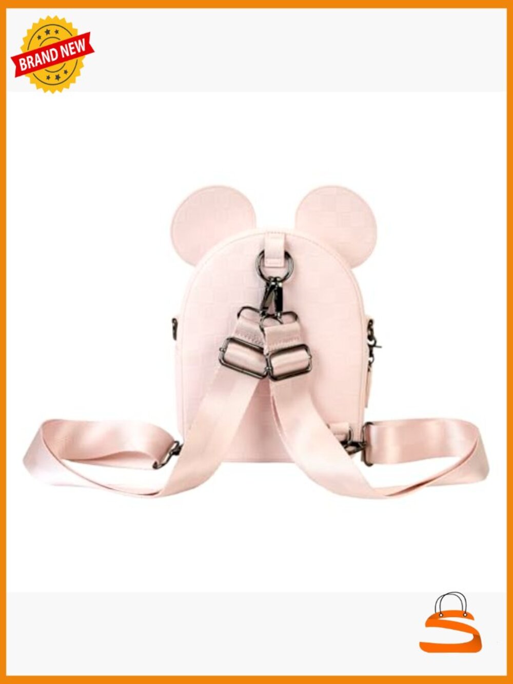 Disney Minnie Mouse Convertible Mini Backpack Crossbody Bag Faux Leather - Picture 5 of 6